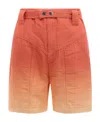 Isabel Marant Kaynetd Tie-dye Effect Shorts In Red