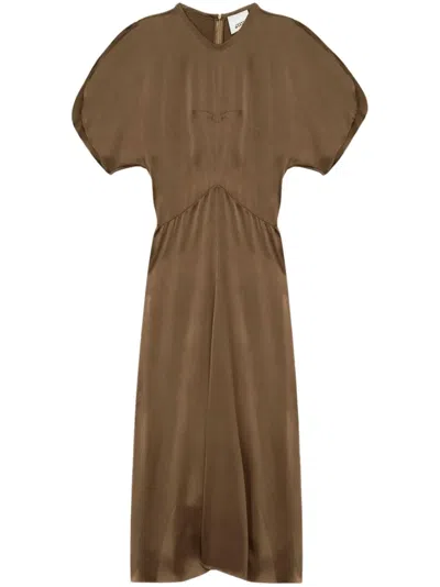 Isabel Marant Keany Dress In Brown