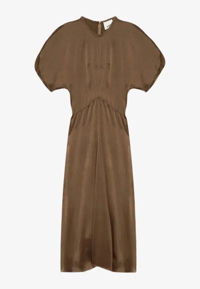 ISABEL MARANT KEANY SATIN MIDI DRESS