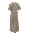 Isabel Marant Keany Snake Print Midi Dress In Nude