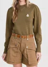 Isabel Marant Kelaya Sweater In Khaki In Green