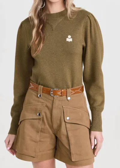 Isabel Marant Kelaya Sweater In Khaki In Green