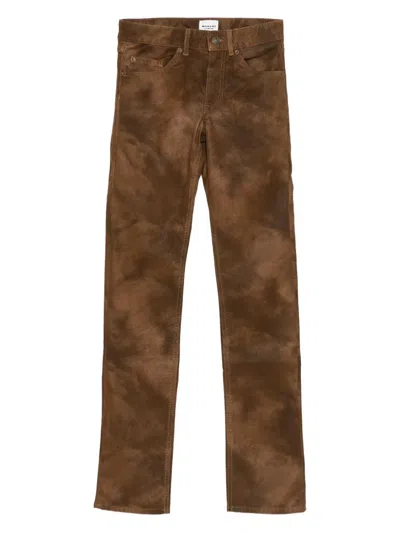 Isabel Marant Kelsie Trousers With A Leather-look Finish In Brown