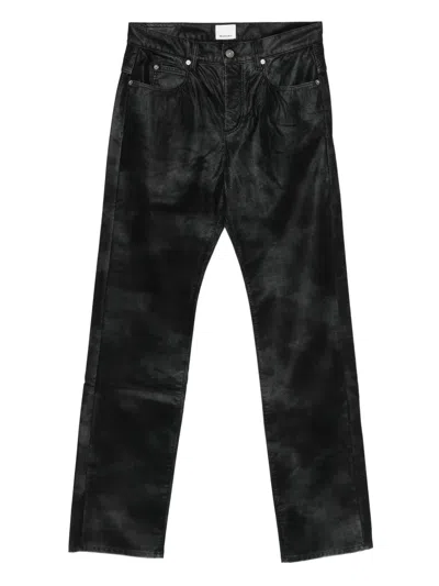 Isabel Marant Kelvina Leather Trousers In Black