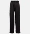 Isabel Marant Kendry Satin Sweatpants In Black