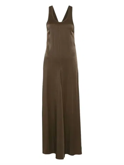 Isabel Marant Kenza Dress In Bronze In Green