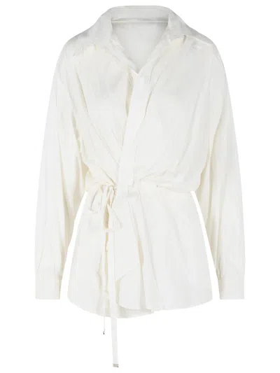 Isabel Marant Keren Satin Blouse In Brown