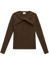 Isabel Marant Brown Kern Sweater In Burgundy