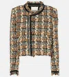 Isabel Marant Kerry Cropped Wool-blend Jacket In Multicoloured