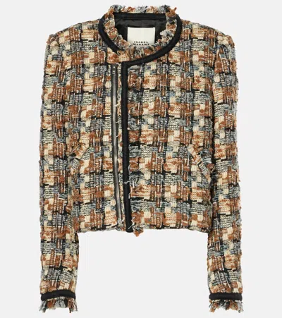 Isabel Marant Kerry Cropped Wool-blend Jacket In Multi