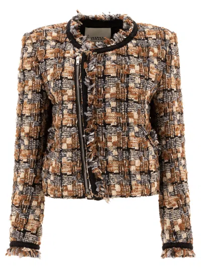 Isabel Marant Kerry Jackets Beige In Brown