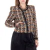 Isabel Marant Kerry Short Tweed Jacket In Brown