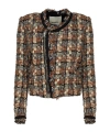 Isabel Marant Multicolor Wool-blend Weave Jacket In Black