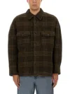 Isabel Marant Plaid Wool Jacket With Boxy Silhouette In Brown