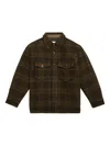 Isabel Marant Kervey Checkered Virgin Wool Jacket In Brown