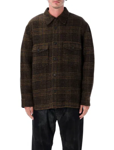 Isabel Marant Kervey Overshirt Check In Brown