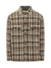 Isabel Marant Checkered Knit Jacket Brushed Finish In Brown