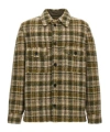Isabel Marant Checkered Knit Jacket Brushed Finish In Green