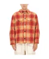 Isabel Marant Kevron Checked Flannel Shirt Jacket In Red