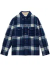 Isabel Marant Kalban Wool Blend Varsity Jacket In Blue