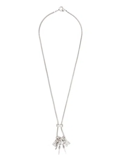Isabel Marant Key Pendant Necklace In Gray
