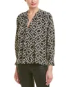 Isabel Marant Keyhole Silk-blend Top In Multi