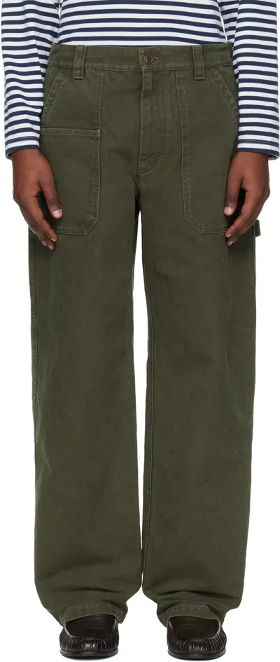 Isabel Marant Khaki Albo Trousers In Green