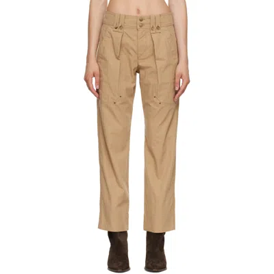 Isabel Marant Khaki Amandine Trousers In 67lk Light Khaki