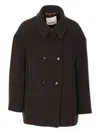Isabel Marant Fiby Double Breasted Wool Blend Coat Clothing In Brown