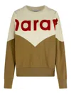 Isabel Marant Khaki Houston Dark Cotton Blend Sweatshirt In Neutral