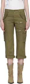 Isabel Marant Womens Khaki Josine Cargo-pocket Cotton Trousers In Multi