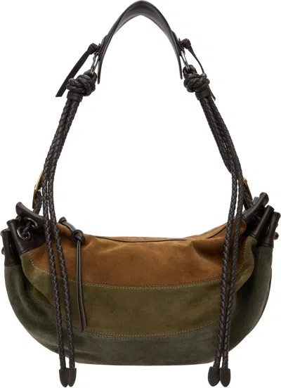 Isabel Marant Womens Multicolor Khaki Maia Medium Suede Shoulder Bag
