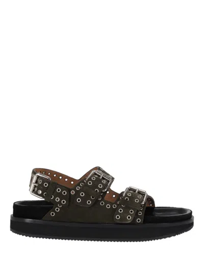 Isabel Marant Khaki Slingback Sandals In Brown