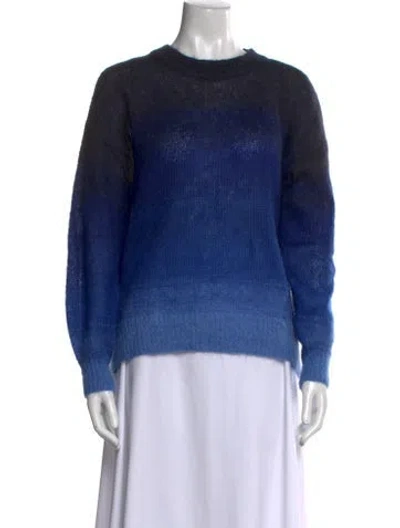 Pre-owned Isabel Marant Kid Mohair Crew Neck Sweater In Blue