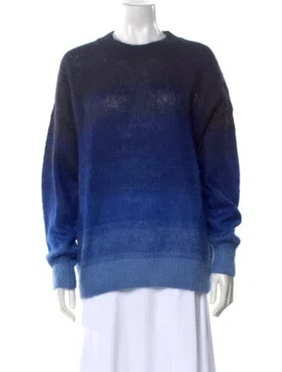 Pre-owned Isabel Marant Kid Mohair Crew Neck Sweater In Blue
