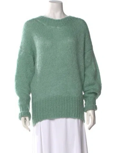 Pre-owned Isabel Marant Kid Mohair Crew Neck Sweater In Blue