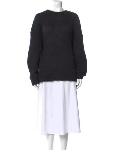 Pre-owned Isabel Marant Kid Mohair Crew Neck Sweater In Gray