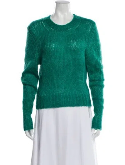 Pre-owned Isabel Marant Kid Mohair Crew Neck Sweater In Green