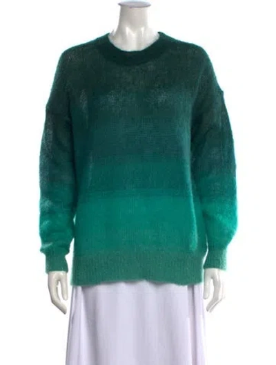 Pre-owned Isabel Marant Kid Mohair Crew Neck Sweater In Green