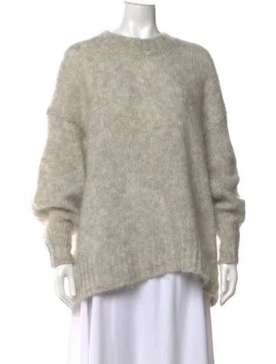 Pre-owned Isabel Marant Kid Mohair Crew Neck Sweater In Neutrals