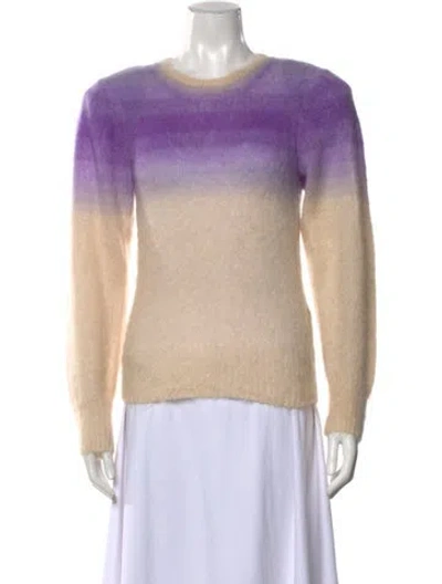 Pre-owned Isabel Marant Kid Mohair Crew Neck Sweater In Neutrals