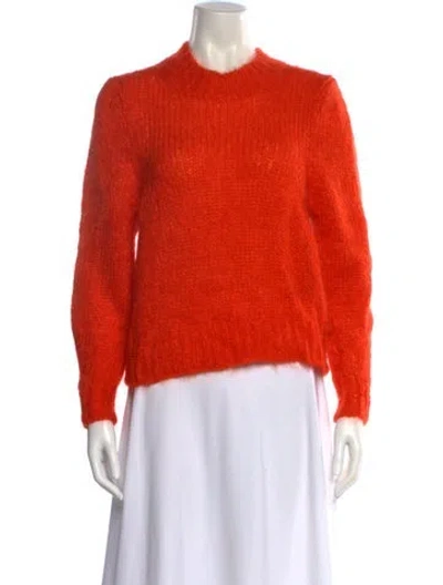 Pre-owned Isabel Marant Kid Mohair Crew Neck Sweater In Orange
