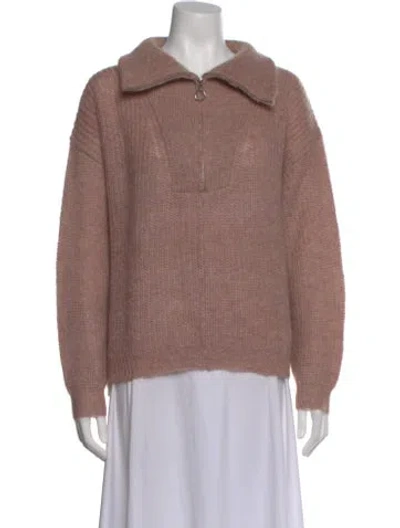 Pre-owned Isabel Marant Kid Mohair Open Front Sweater In Purple