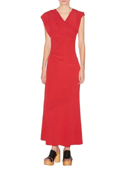 Isabel Marant Kidena Dress In Scarlet Red