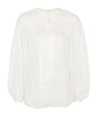 Isabel Marant Kiledia Pintuck-detail Blouse In White