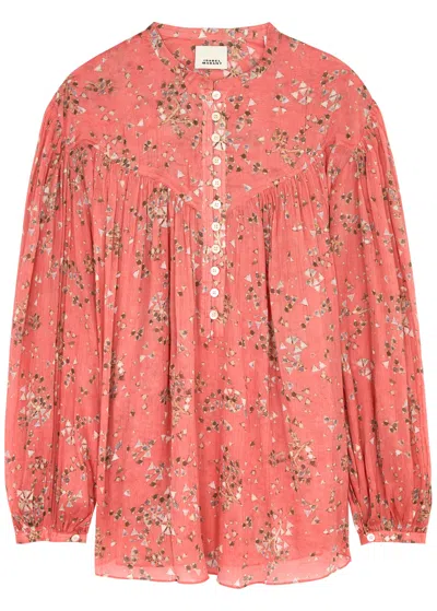 Isabel Marant Kiledia Cotton And Silk Blouse In Pink