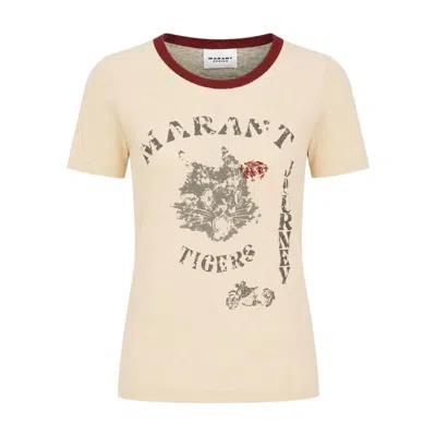 ISABEL MARANT ISABEL MARANT KILIANN T-SHIRT -  - LINEN - BEIGE