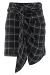 Isabel Marant Wrap Skirt With Asymmetric Hem And Tie Detail In Multi
