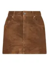 Isabel Marant Kimmy Five-pocket Flared Skirt In Brown