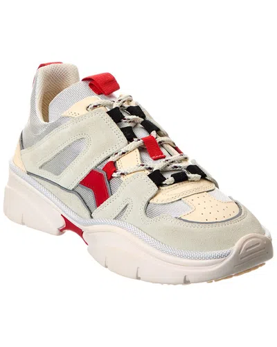 Isabel Marant Kindsay Mesh & Suede Sneaker In Neutral